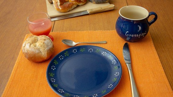 Mollytasse/Frühstücksteller - Bunzlau blau 2er-Set